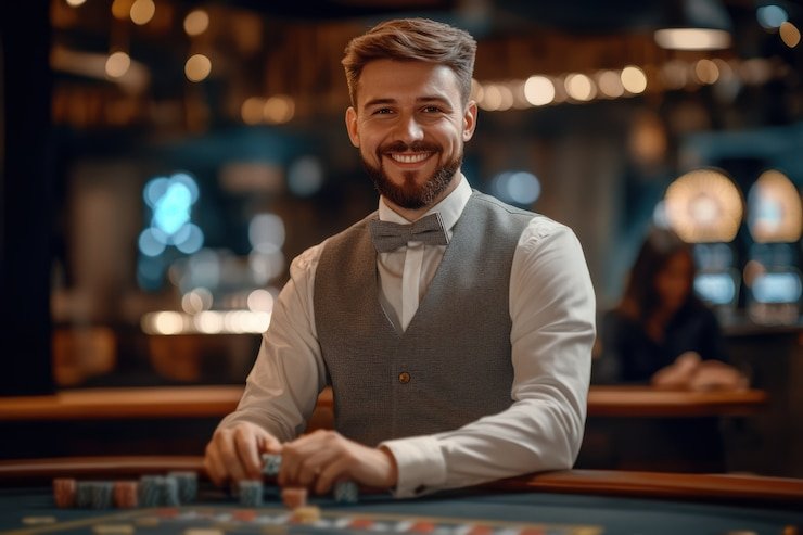 Live dealer table with multilingual support on afabola slot